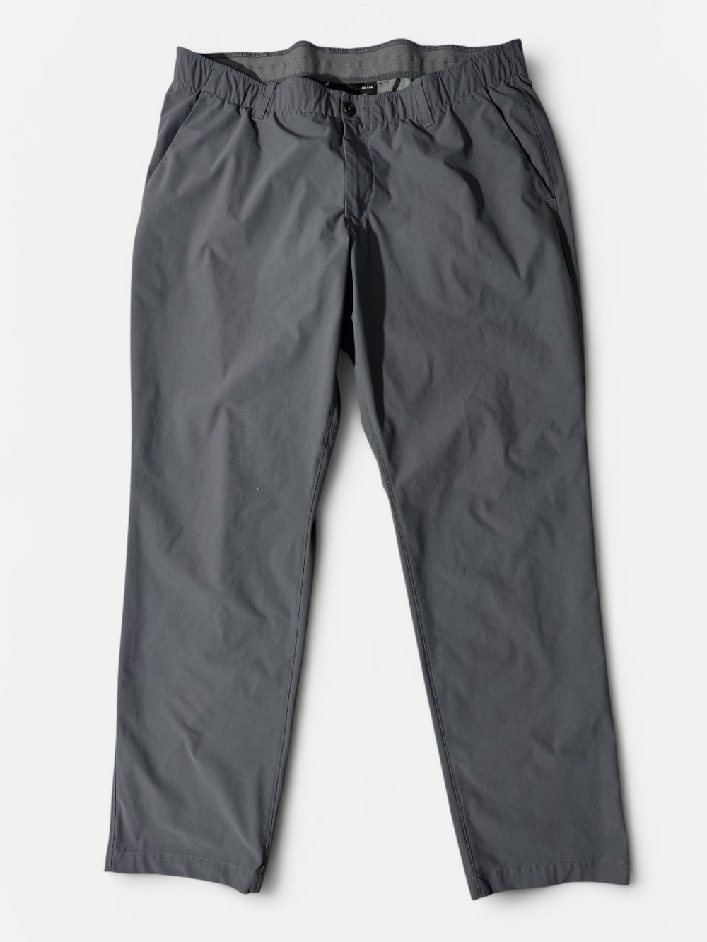 Under Armour mens 40x32 stone gray solid performance stretch golf pants EUC